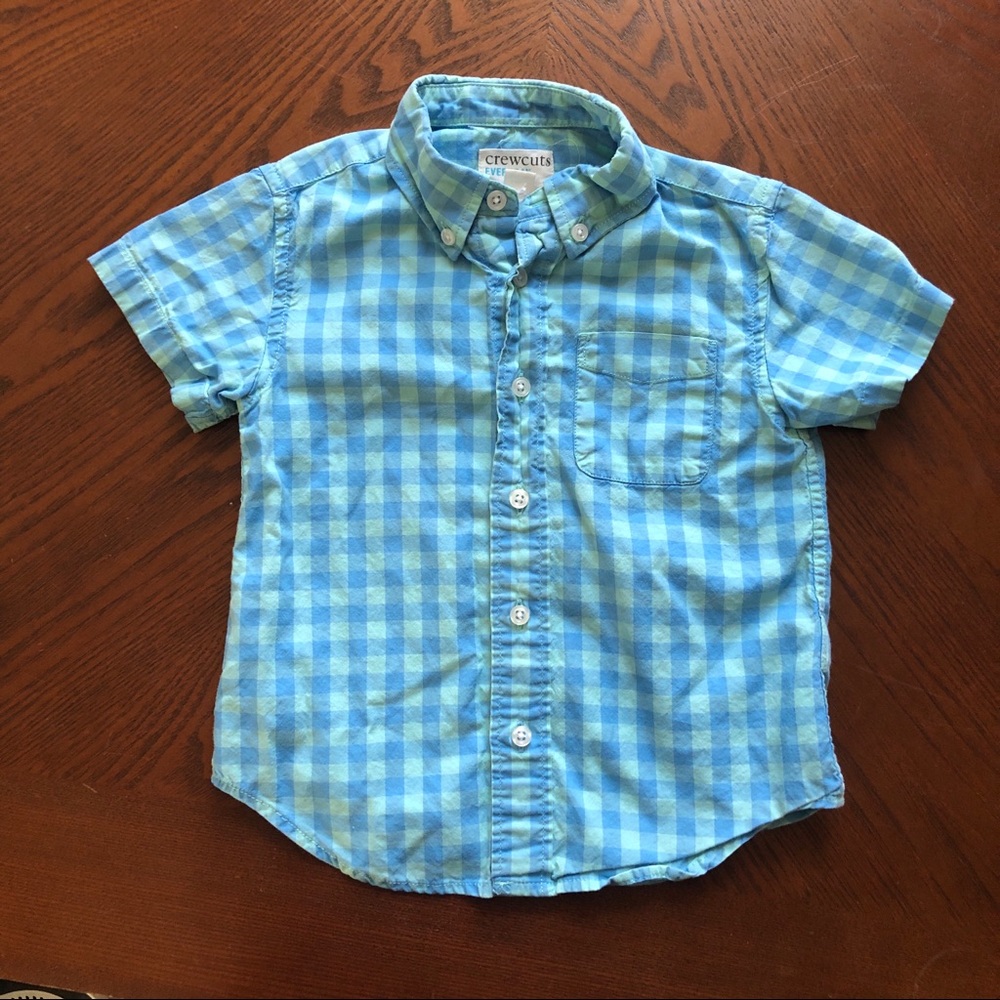 JCrew crewcuts boys short sleeve button down sz 3